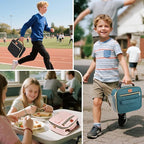 Genteen Lunch Box for Kids,Girls - Insulated LunchBox Reusable, Zip Closure & Buckle Handle, Portable Cooler for Work, School, Travel (Pink)