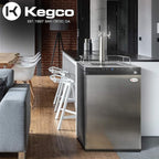 Kegco HBK309S-2 Home Brew Keg Dispenser, Stainless Steel, 2 Tap