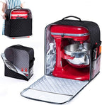 BAGSPRITE Stand Mixer Cover with Appliance Sliders Base Compatible with KitchenAid Mixer-Storage Bag for 4.5/5 Quart with Pockets for Kitchen Aid Accessories and Attachments