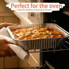 (26 Pack) Disposable 9x13 Aluminum Foil Pans with Lids, Half Size Aluminum Foil Heavy Duty Deep Steam Pans for Roasting Turkey, Cooking, Prepping- Thanksgiving, Christmas, Parties