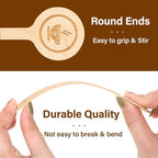 WRINGKIT 200 Pieces Wood Coffee Stirrers, 6 Inch Stir Sticks with Round Ends, Disposable Coffee Mixer Stick Drink Stirrers for Coffee Bar, Beverage, Milk, Cocktail, Tea