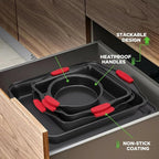 NutriChef Baking Pans Set - 6 Piece Bakeware with Nonstick Carbon Steel for Easy Release and Cleanup, Durable and Versatile Design, Includes Cookie Sheet, Loaf Pan, Muffin Tin & More