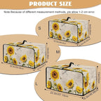 Sunflower Butterfly Dragonfly Print Toaster Oven Dust-proof Cover, Fingerprint Prevention & Greasy Protection Washable Universal Small Appliance Covers (Small-14.5 * 18.46 * 9 inches)