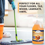 Multi-Purpose Enzyme Cleaner - MADE IN USA - Concentrate MAKES 64 GALLON - Stain and Odor Eliminator - ORANGE ENZYME - Odor Floor Cleaner All Purpose 128 oz