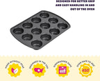 Wilton Gold Non-Stick 12 -Cup Muffin Pan,Stainless Steel Bakeware,Made without PFAS,10.5 x 15 x 1.4 in,Packaging May Vary,(Pack of 6)