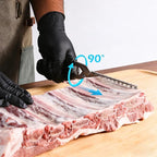 Rib Membrane Removal Tool,Stainless Steel Rib Prep Tool Membrane Remover,BBQ Membrane Remover for Ribs with Arc Clamp & Non-Slip Grip for Easy Rib Skinner,Kitchen Gadgets for Barbecue Enthusiasts