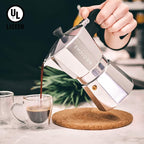 GROSCHE Milano Moka Pot | 6 Espresso Cup - 9.3 oz | Stovetop Espresso Percolator & Coffee Maker – Portable, Ideal for Home and Camping
