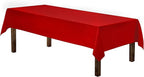 Gee Di Moda Rectangle Tablecloth - 60 x 84 Inch Red Table Cloth for 5 Foot Rectangle Tables - Heavy Duty Washable Fabric - for Holiday Party, Dinner, Weddings, Baby Shower & Events