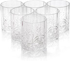Eorbow 6 Pack Plastic Water Tumblers, 14 OZ Unbreakable Acrylic Whiskey Drinking Glasses, BPA-Free Clear Wine Cup, Shatterproof Drinkware Barware for Juice, Cocktail