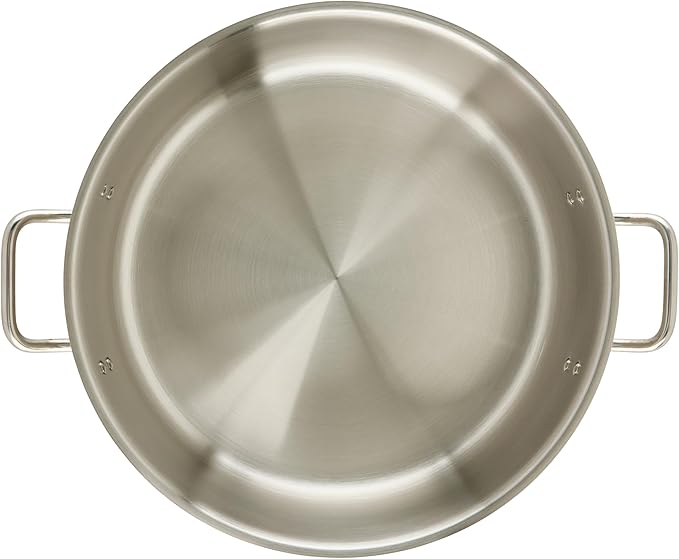 Winco Commercial-Grade Stainless Steel Brazier with Lid, 20 Quart