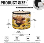 Highland Cow Electric Pressure Cooker for Picnic Sunflower Insulation Bag Reusable Pressure Cooker Storage Bag Kitchen Appliance Dust Cover, Music Note Maple Leaf