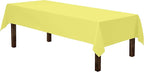Gee Di Moda Rectangle Tablecloth - 60 x 126 Inch Yellow Table Cloth for 8 Foot Rectangle Tables - Heavy Duty Washable Fabric - for Holiday Party, Dinner, Weddings, Baby Shower & Events