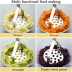 Homquen Stainless Steel Potato Masher, Sturdy Mashed Potato Masher, Potato Ricer, Masher Kitchen Tools for Vegetables&Fruit, Dishwasher Safe (9.84inch)