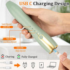 TonJin Frother Wand Rechargeable USB-C Milk Frother Handheld Mixer Electric with 2 Whisk Heads, 3 Speeds Adjustable Coffee Drink Mixer for Lattes, Matcha, Hot Chocolate, Egg, Matcha(Green)
