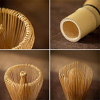 Matcha Whisk - Bamboo Whisk for Matcha Powder, Handcrafted Organic Traditional Japanese Chasen, 100-Prong Matcha Stirrer Wisk Mixer Brush for Authentic Tea Preparation