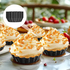 20 Packs Mini Tart Pans Removable Bottom 3 Inch Tart Pan Round Fluted Nonstick Quiche Pie Pan Loose Bottom for Tartlets Dessert Baking