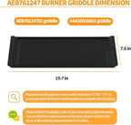 Atgestore AEB76124701 Center Griddle Replacement for LG stove Parts AAA30016801 Cast Iron Griddle Plate LG Gas Range Parts LSGL5833F LRGL5823S Gas Stove Cooktop Burner Griddle Assembly Flat Top Pan