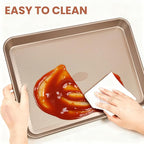 Baking pans Set, 2 Sheet Pans(17.5'' X 11.8'') and 250 unbleached Sheets of Parchment Paper, Thickened Nonstick Cookie Sheet for Baking, Carbon Steel Baking Pan