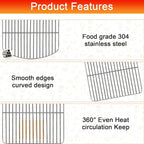 Countertop Toaster Oven Wire Rack for BLACK+DECKER Crisp 'N Bake Air Fryer Toaster Oven, 12.4×12.2 IN Stainless Steel Food Grade Toaster Oven Accessories Replacement Parts, Dishwasher Safe