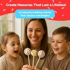 Little GF Chefs DIY Cake Pop Baking Kit for Kids | Gluten Free Confetti Cake Pops Baking Supplies Gift Set with Vanilla & Frosting Mix Ingredients Step-by-Step Instructions Dessert Kids Birthday Party