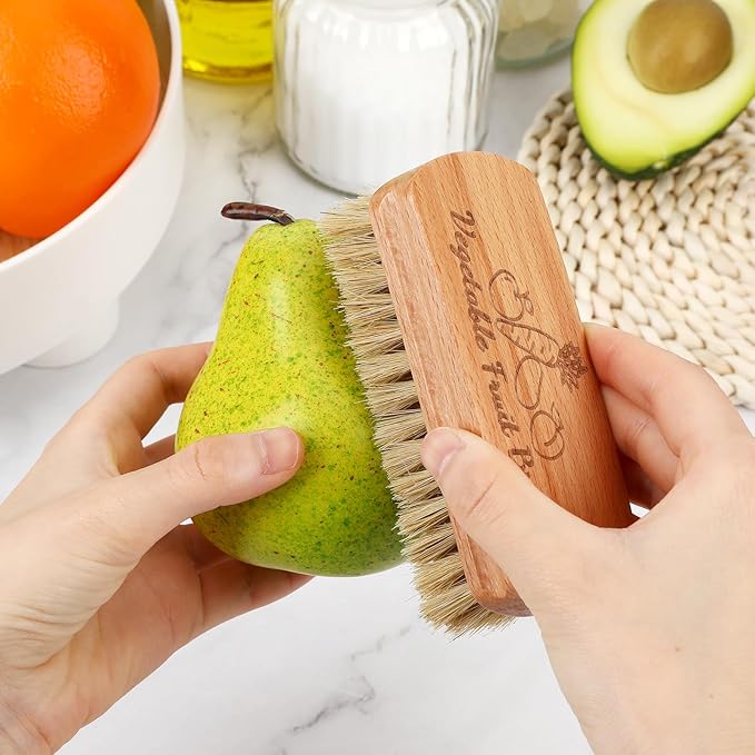 Vegetable Brush,2 Veggie Wash Brushes Potato Brush Cleaning Brush for Potato Carrot Cucumber and Fruits Vegetable Brush Scrubber for Food