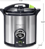 Presto 02152 17-Quart Digital Pressure Canner - Digital Display, Waterbath Capable, 10 Built-In Safety Features, Recipe Book, Stainless Steel
