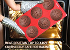 Walfos Silicone Whoopie Pie Baking Pans, 3 Pcs Non-Stick Muffin Top Pan. Food Grade and BPA Free Silicone, Great for Muffin, Eggs, Tarts and More, Dishwasher Safe