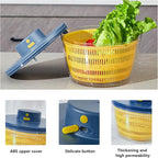 Vegetables Washer Dryer,4L Large Capacity Fruit Vegetable Strainer Spinner,USB Electric Salad Lettuce Spinner,Automatic Compact Salad Cleaner and Dryer for Home Kitchen(Blue)