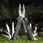 RoverTac Multitool Pliers Pocket Knife, 14 in 1 Multi Tool Knife Pliers Saw Bottle Opener Safety Lock Nylon Sheath, Camping Hiking Gear Multitool for Camping Survival Hiking DIY, Gifts for Men Dad