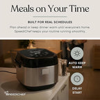 10-Cup Rice Cooker with Steamer Basket | Smart Rice Maker with Easy-to-Clean Nonstick Inner Pot | Delay Timer & Keep Warm Settings | Non-Toxic & BPA-Free | Ideal for Family Meals, Stainless Steel