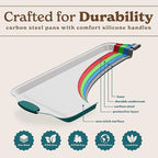 Country Kitchen Nonstick Stackable Bakeware Set - Heavy Duty, Durable, Easy Release Baking Set, Sage, 4 Pcs