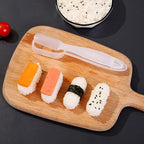 INOOMP 4pcs Sushi Maker Rice Ball Mold Set, Plastic DIY Onigiri Press Tools for Japanese Rice Balls, Compact Kitchen Gadget for Bento, Picnic, and Home Cooking