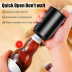 2PCS Automatic Bottle Opener - Down-Pop Off Beer Bottle Opener with Magnetic Cap Catcher, Home Bars Kitchen Cool Bartender Tools