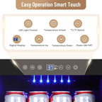 ORYMUSE 15 Inch Beverage Refrigerator, 130 Can Capacity Under Counter Fridge with Lock & Glass Door, Quiet Built-in or Freestanding Beer Cooler, Powerful Compressor for Fast Cooling
