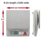 Taylor TE10CSW 10-Pound Water Resistant Digital Portion Control Scale, Multi-Functional Food Scale for Precise Weight Measuring and Portion Control, Tare Function, NSF, Stainless Steel Platform