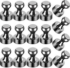 LOVIMAG Fridge Magnets 16Pcs Refrigerator Whiteboard Small Strong Magnet Classroom Kitchen Accessories Decorative Locker Set Decor Must Haves Office Calendar Refrigerador Magnetic Cute Crafts Black