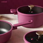 CAROTE Non Stick Pots and Pans Set, Cookware Sets Nonstick, Kitchen Cooking Set with Stay-Cool Handles,with Silicone Tools and Pot Protectors,16 Piece