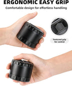 2.5" Grinder [Aluminum] 3-Piece 4-Parts Grinder for Kitchen Spice with Top Storage, Anti-jamming Teeth & Large Bottom Chamber