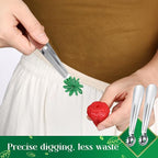 Baderke 2 Pcs Tomato Stem Corer Strawberry Baller Stainless Steel Strawberry Huller Tool Fruit Vegetable Stem Remover