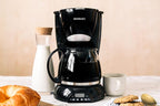 Mixpresso 8-Cup Drip Coffee Maker Programmable, Coffee Pot Machine Including Reusable & Removable Coffee Filter, Black Electric Coffee Maker