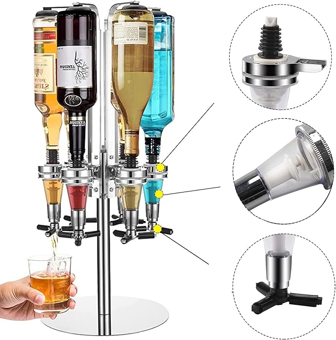 Optic Liquor Dispenser 0.85oz 25ml Bar Tool for Wine, Cocktails, and Liquor, Drink Pourer Bartending Tool，Perfect for Pouring and Measuring Spirits at Home or Pubs, Set of 2