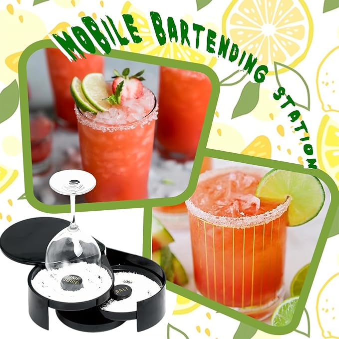Bartender Tools Include 3 Tier Glassware Rack, Wine Bottle Pourers,Bar Storage Boxes,6-Compartment Chilled Condiment Containers,Plastic Juice Pourers,Serving Tongs,Straws and Cocktail Stirrers