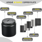 26oz Soup Thermo for Hot Food Kids with Buckle Lid Insulated Vacuum Food Jar Wide Mouth Leakproof Stainless Steel Lunch Container (Black)