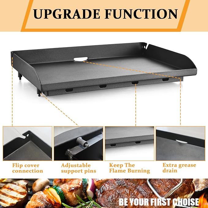 Pre-seasoned 22" Griddle Plate for Blackstone 2224 1666 1968 2353 2401 Iron Forged 22” Omnivore Tabletop Griddle, Upgraded Replacement Griddle Top for 22 Inch 1666 1813 2203 2304 1842