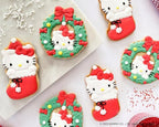 Handstand Kitchen Hello Kitty Holiday Cookie Party Set with Cookie Stamps, Frosting Bag, Spatula and More