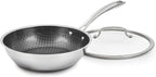 Cuisinart FusionPlus Hybrid Nonstick Stainless Steel Cookware, 10.25-Inch Deep Fry Pan Skillet with Cover, PFAS-Free PURELYSEAR Ceramic Technology, Scratch Proof, Cool Grip Handles, Dishwasher Safe