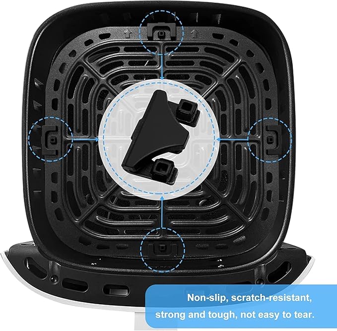 Air Fryer Rubber Feet for Instants Pot Vortex 2 Quart Mini Air Fryers, 4PCS Upgraded Rubber Bumpers Tabs Tips Pads Replacement Parts for Instants 2QT Air Fryer Tray, High-temperature Resistant