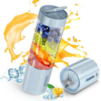 Portable Personal Blender for Fresh Juice, Shakes and Smoothies - 16 Oz Mini Small Blender Bottle Cup with 6 Blades, USB Rechargeable, BPA Free for Kitchen, Travel, Office, Gym