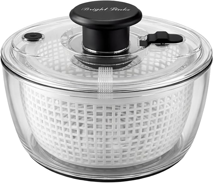Good Grips Salad Spinner 3.6L – Large Lettuce Spinner & Salad Cleaner with Bowl & Lid, Fruit Washer, Vegetable Cleaner, Strainer Bowl, Fast Drying Multipurpose Kitchen Tool
