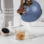 Whistling Tea Kettle for Stovetop, 2.6 Quart Stainless Steel Water Teapot Boilers for Stovetops, Induction Stone Kettle with Loud Whistle - Perfect for Preparing Hot Water, Coffee,Milk (Blue)